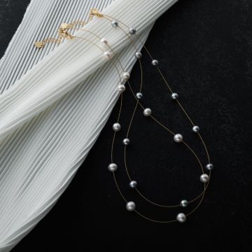 Colier Adena Grey perle naturale de cultura