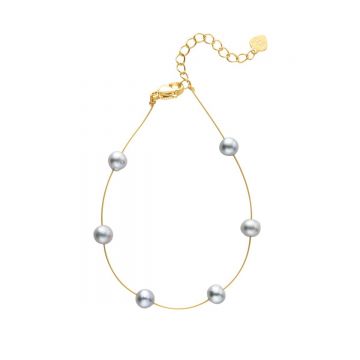 Bratara Adena Grey perle naturale de cultura