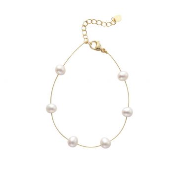 Bratara Adena White perle naturale de cultura