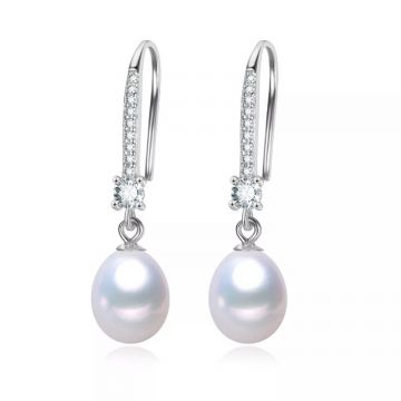 Cercei argint si perle naturale Alexis Silver
