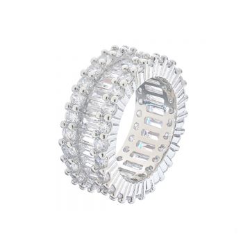 Inel tennis Elise Silver crystal