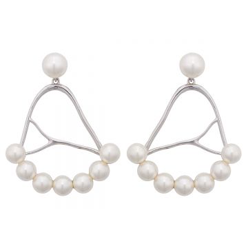 Cercei Eva Silver Pearl