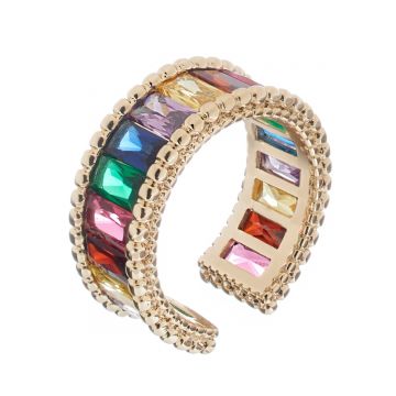 Inel reglabil Gia Gold Rainbow