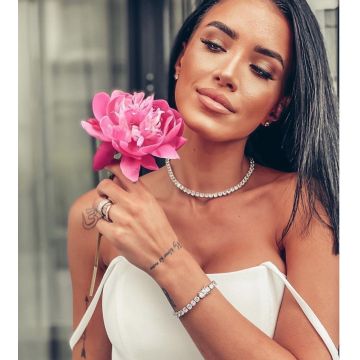 Colier tennis Kelly Silver