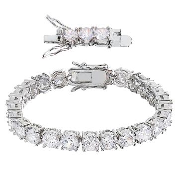 Bratara tennis Kelly Silver cu extensie